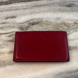 Italian leather mini card case